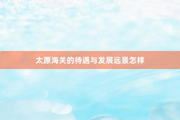 太原海关的待遇与发展远景怎样